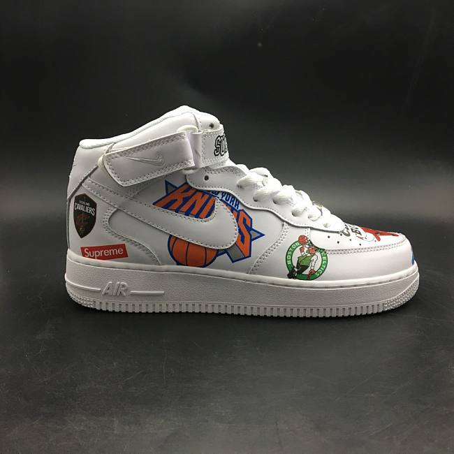 Supreme x NBA x Nike Air Force 1 Mid AQ8017-100 - Aurorashoes